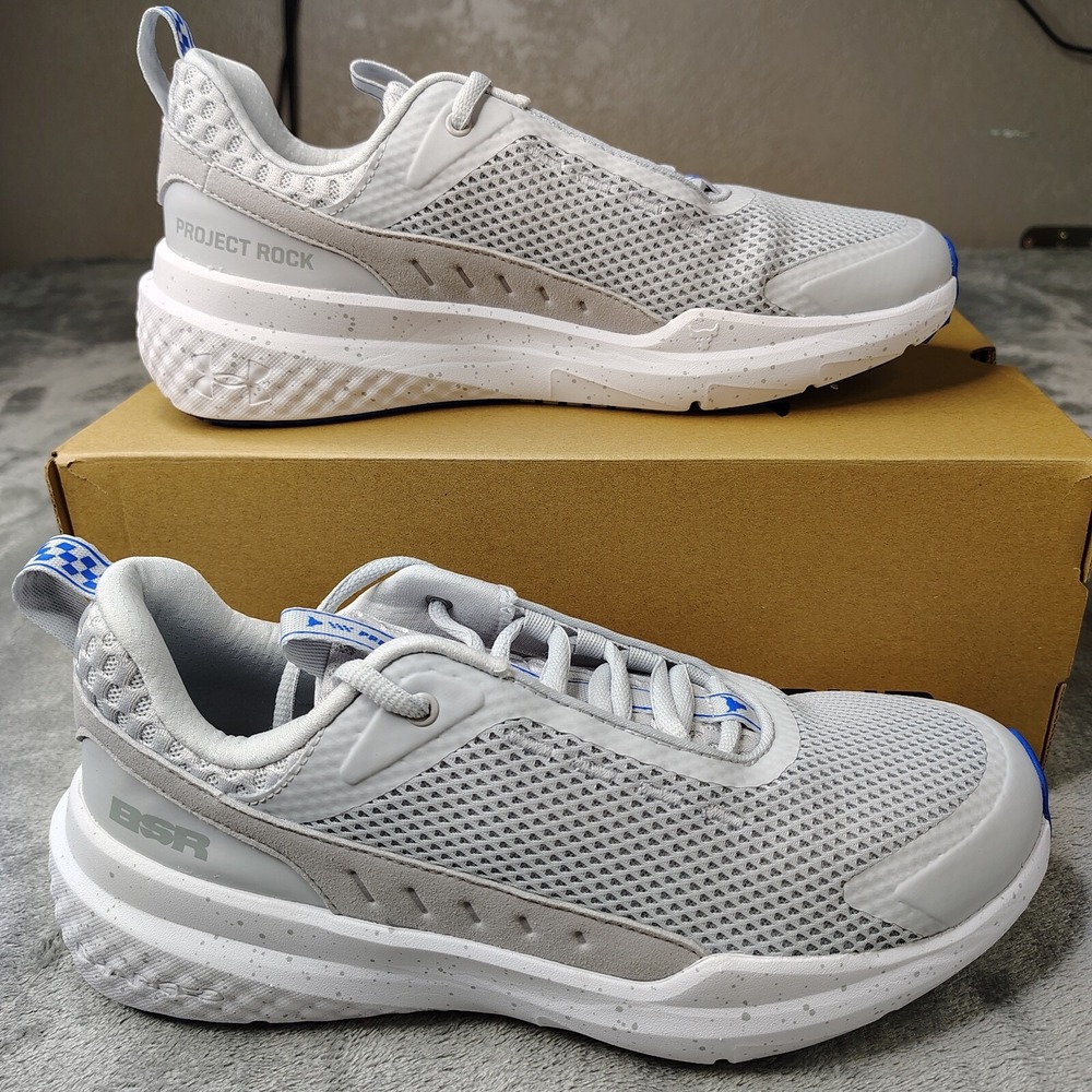 Under Armour Shoes Womens 10 Gray White Project Rock BSR 5 Dwayne‎ Johnson Gym